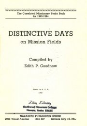 Distinctive Days on Mission Fields