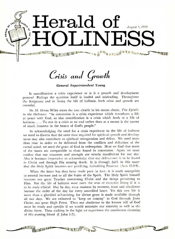 Herald of Holiness - August 5, 1959